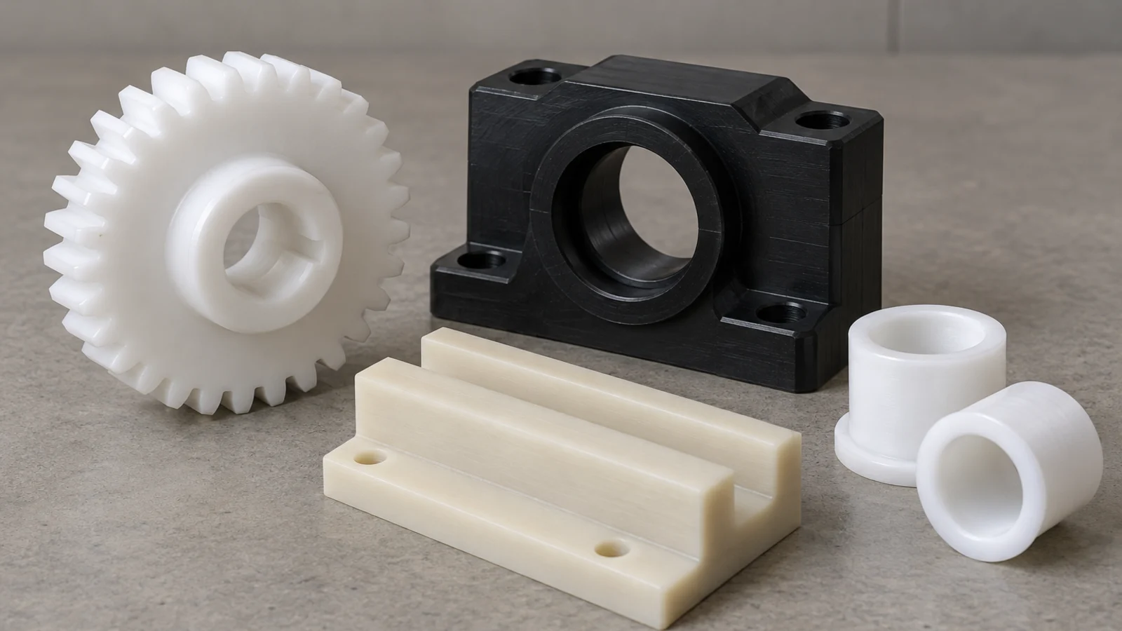 Plastik CNC işlenmiş mühendislik plastik parçaları — POM, PA6, HDPE, PTFE plastik CNC üretim